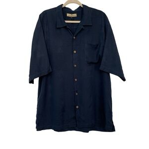 Tommy Bahama Liquid Asset 100% Silk Light Brown Island Shirt